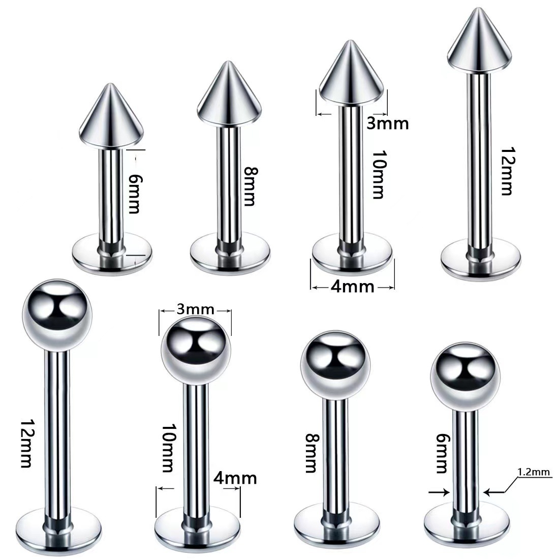 【Whoever it, who praises selling stainless steel piercing basic lip nail lip tongue nail earring factory direct sale
