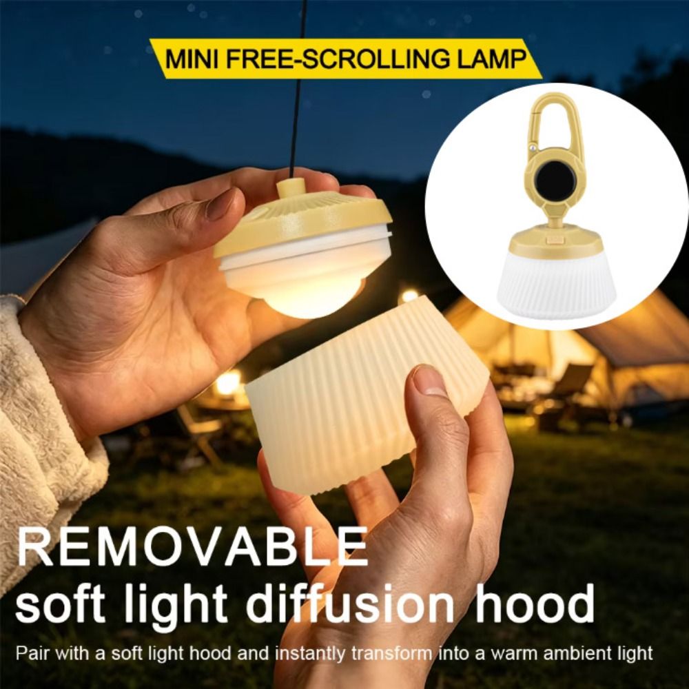 Table Lamp Retro Design Camping Lantern Hanging Hook Portable Mini Lantern Rechargeable Rechargeable Lantern Tent