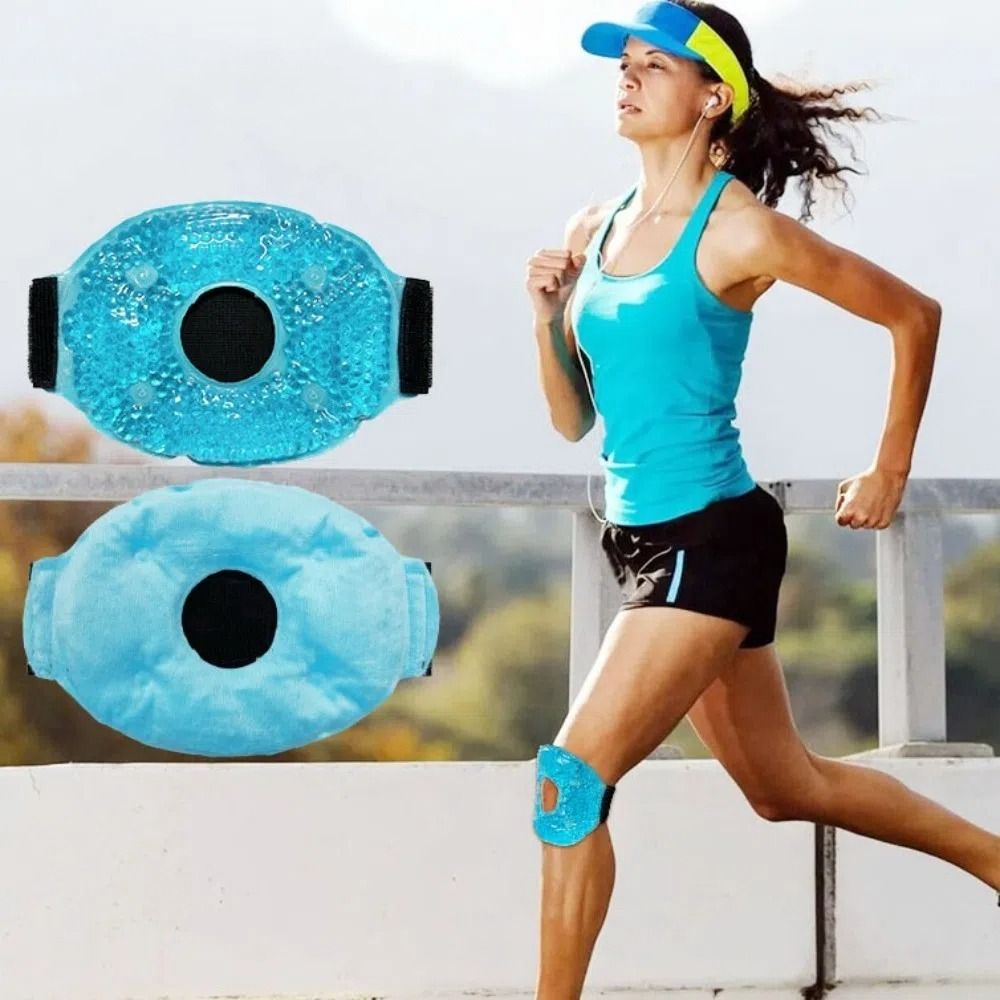 Comfortable Reusable Ice Packs for Knee Protective Soft Ice Therapy Wrap Hot Cold Compress Non-Slip Bead Gel Knee Pad Men And Women