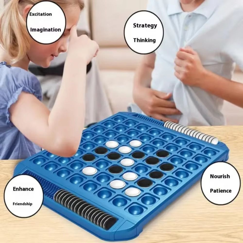 Logical Thinking Reasoning Toys Tabletop Game Flip Black White Chess Board Touch Flip Portable Kid Overturn Chess Parent-Child Interactive Montessori Reversi Strategy Board Game Travel