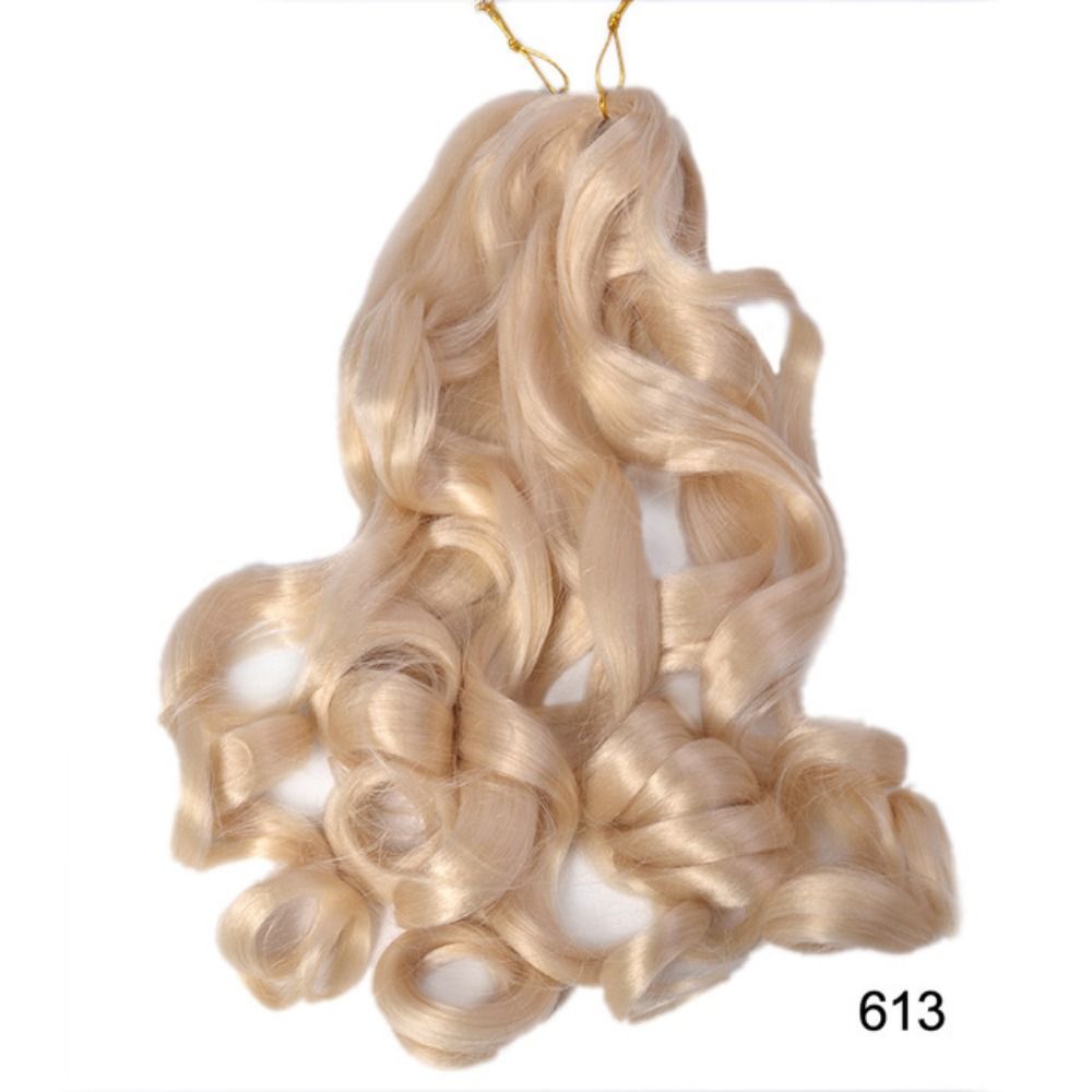 High quality Invisible Brown Pre Stretched Women Ombre Braids Hair Hair Accessories Long Female Hair Extension Bouncy Braiding Hair Spiral Crochet Hair French Curls Loose Wave Braiding hair