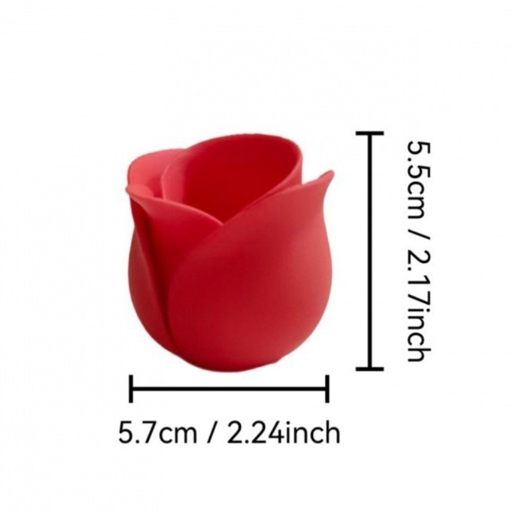 Creative Plastic Mini Rose Shape Pots Cute Decorative 3D Printed Pot Unique Flowerpots Indoor