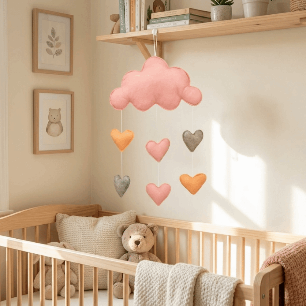 Modern 3D Cloud Hanging Decor Heart/Star Design Nordic Style Nursery Room Pendant Dreamy Cloud Pendant Dormitory