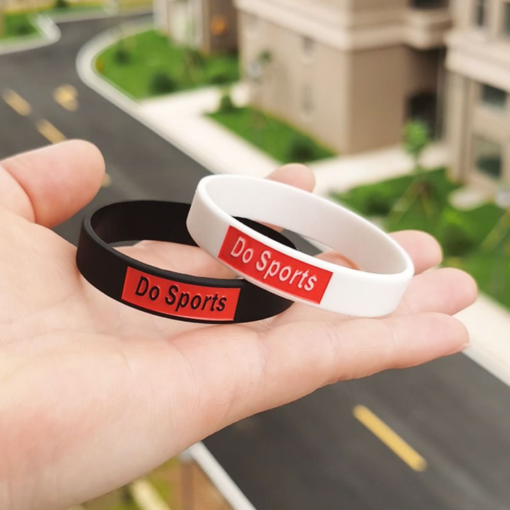 Sweat Band Hand Bands Do Sports Silicone Wristbands Printed Lettering Fashion Style Wrist Bands Charm Jerwerly Sports Design Bracelets Kids Gift