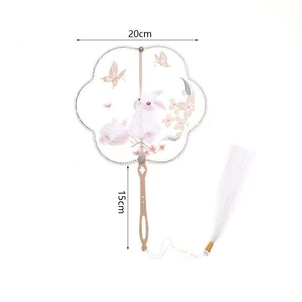 Embroidery Chinese Style Stage Perform Craftsmanship DIY Dancing Fan Hanfu Accessories Hand Fan Group Fan Home Decoration Photography Prop