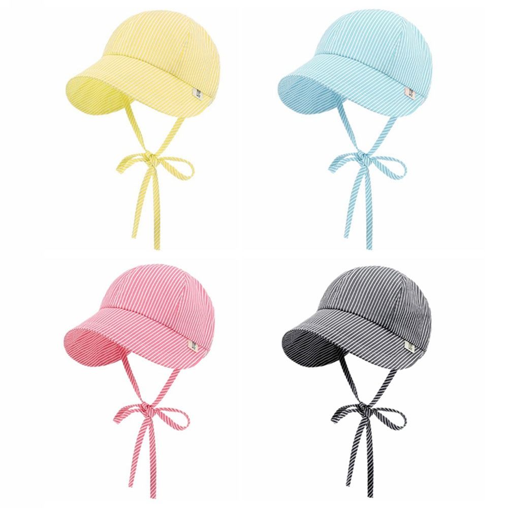 New Japanese style Striped Hat Quick-drying Y2k Sun Protection Hats Sweet Lightweight Fisherman's Caps For Women