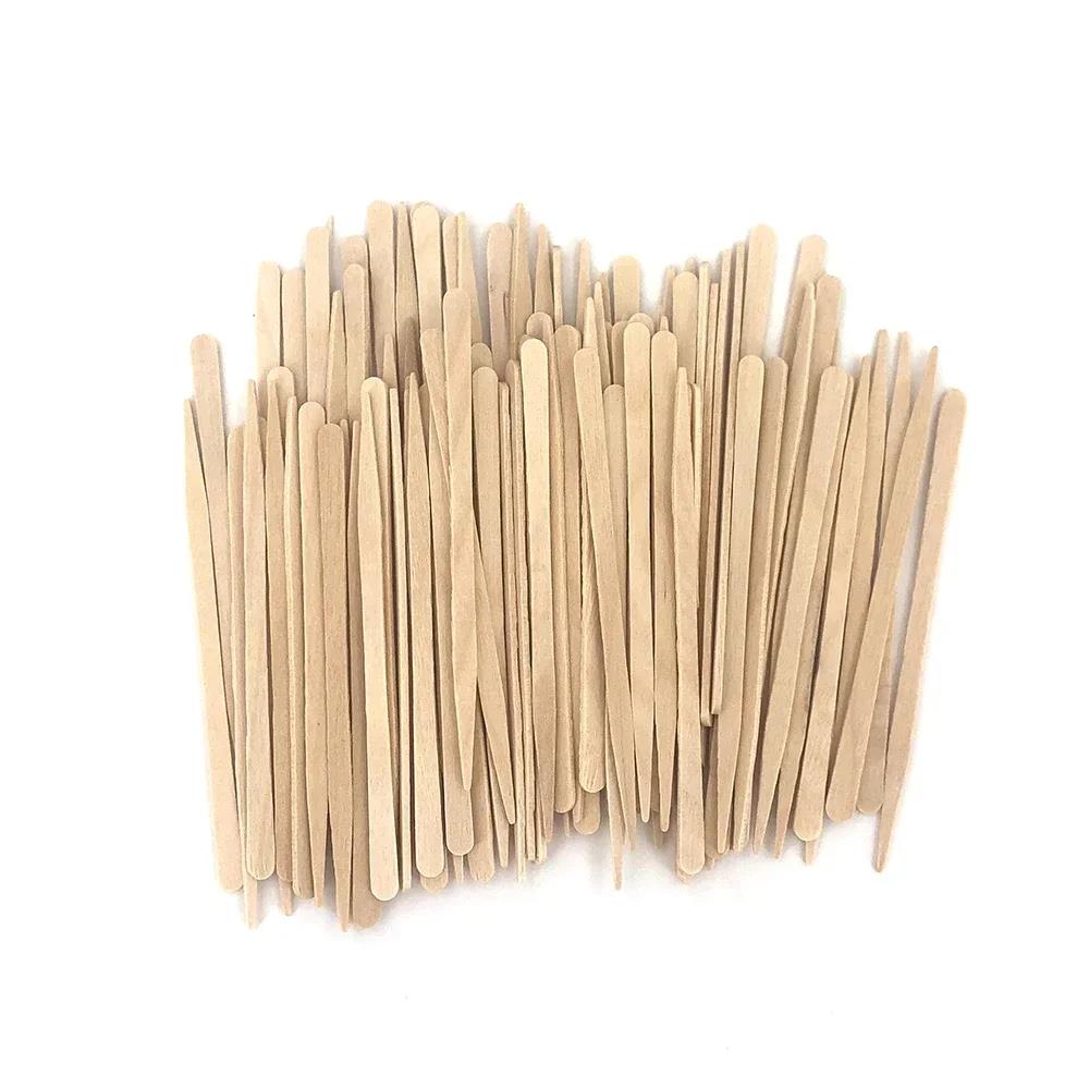 Wenefang Fashion 50/100PCS Disposable Wooden Tongue Depressors Wooden Hair Removal Tattoo Waxing Spatula Stick Tongue For Beauty Tools