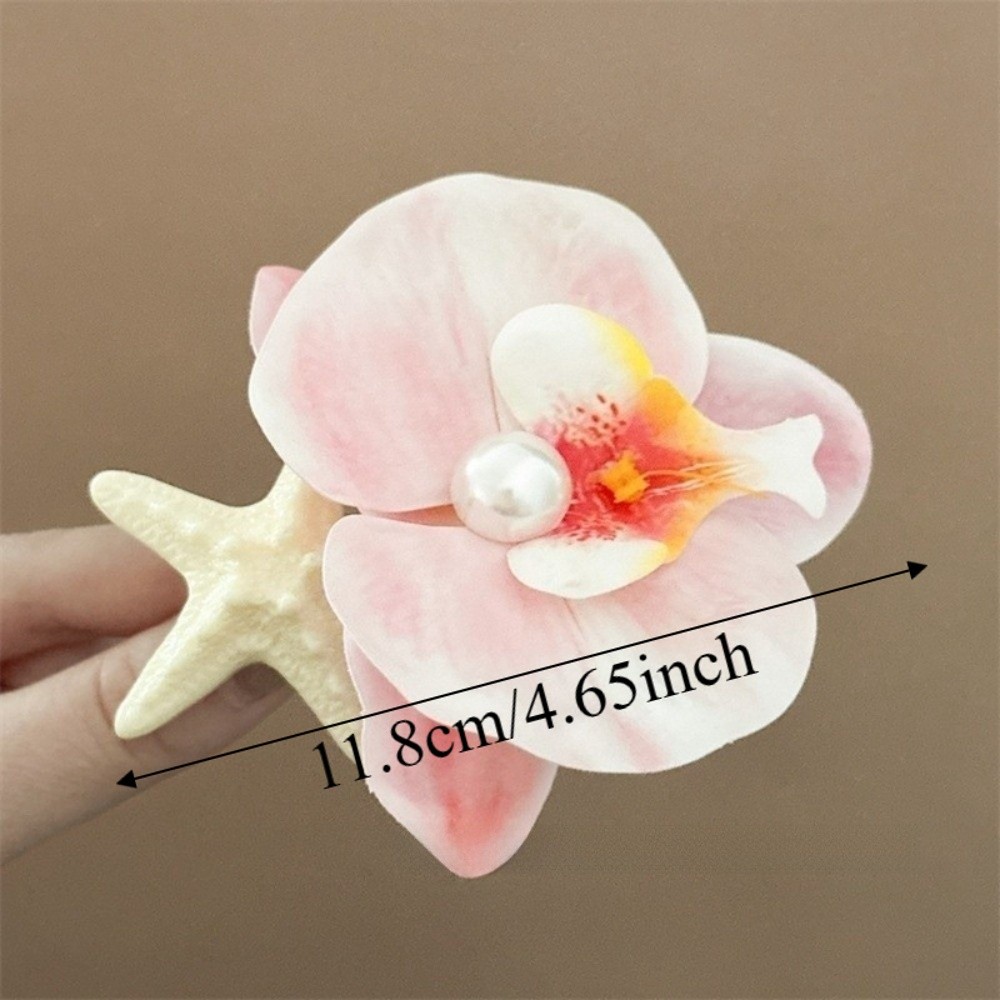 Y2K Sweet Design Orchid Flower Hairpin Vintage Trendy Hair Clip Summer Handmade Resin Starfish Hair Clip Party