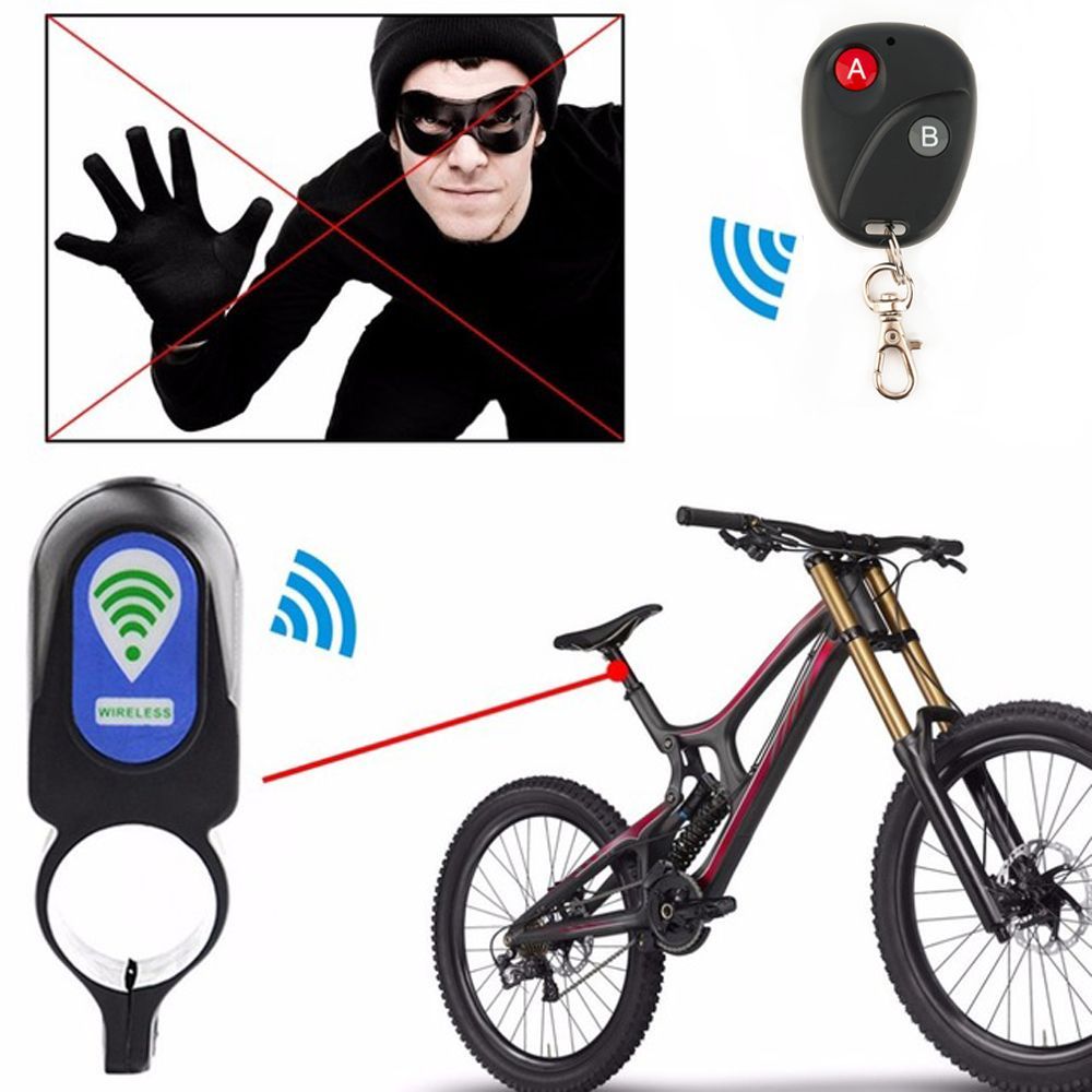 Hot Super Mountain Steal Wireless Sensor Remote Control Vibration Loud Cycling Electronic Alarm Device Bicycle Alertor Lock