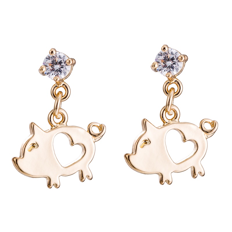 【Hongtai Store】2023 New Cute Owl Pendant Earrings Multicolor Transparent Crystal Earrings stud Jewelry Cherry Earrings for Wo