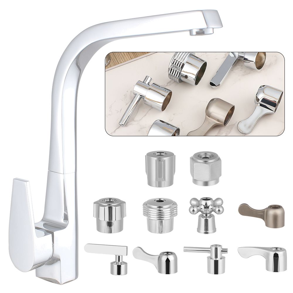 New Triangle Valve Faucet Handle Small Spout Universal Quick Open Valve Core Handwheel