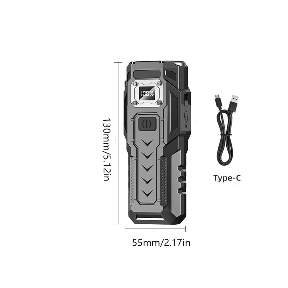 Multifunction Strong Light LED Display Flashlight with Strong Magnet Rechargeable Portable Work Light High-Powerful COB Side Light Searchlight Night Riding