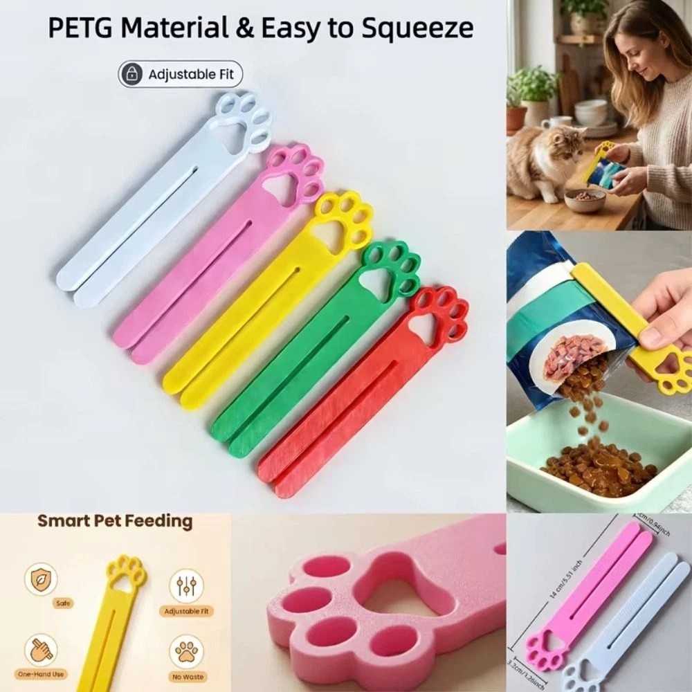 Portable Cute Cat Paw Design Cat Treat Squeeze Spoon No Waste Mess-Free Cat Snack Extruder Sturdy 3D Printed Cat Strip Squeezer Cat Supplies