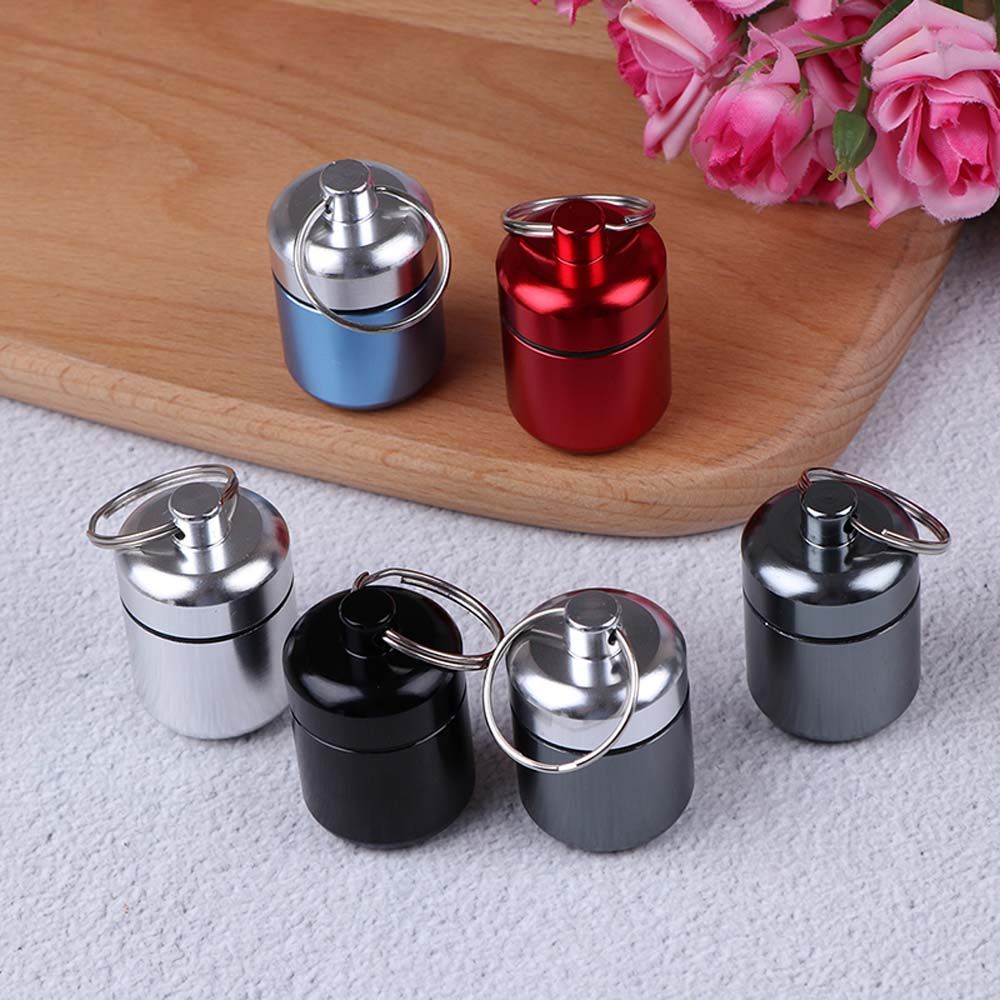 Portable Waterproof Keychain Dry Bottle Medicine Storage Bottles Emergency EDC Waterproof Seal First-Aid Canister Pill Box Pill Cases