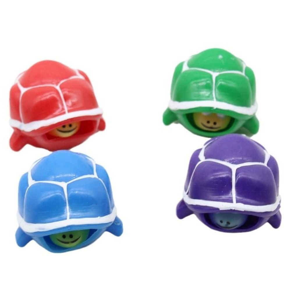 Cute TPR Squeeze Tortoise Toy Mini Colorful Cartoon Turtle Telescopic Toy Funny Shrink Head Squeeze Telescopic Head Children Toys