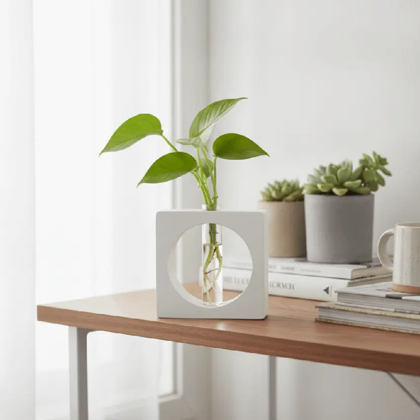 Aroma Geometric Shape Aroma Diffuser Bottle Modern Creative Flameless Aroma High-Grade Decorative Mini Flower Vase Home Decor