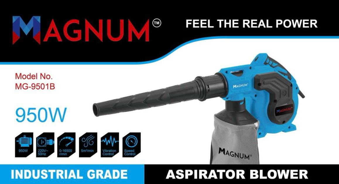 Magnum 2 in 1 Portable Electric Blower+Vacuum Cleaner 950W /Dust Cleaning Aspirator Air Blowing Power Tools