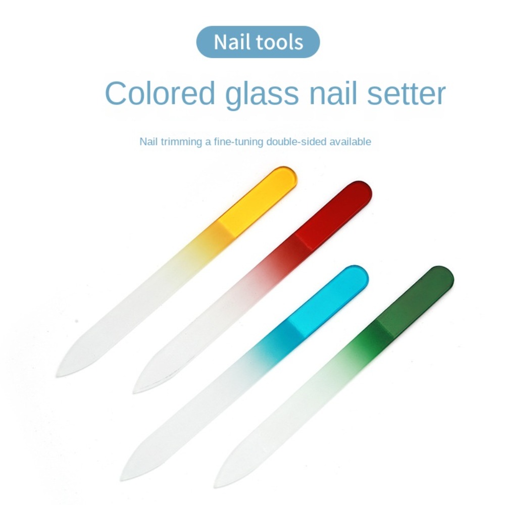 Portable Nano Glass Nail File Colorful Double Sided Nail Polishing Strip Durable Smoothing Polishing Stick Nail Salon