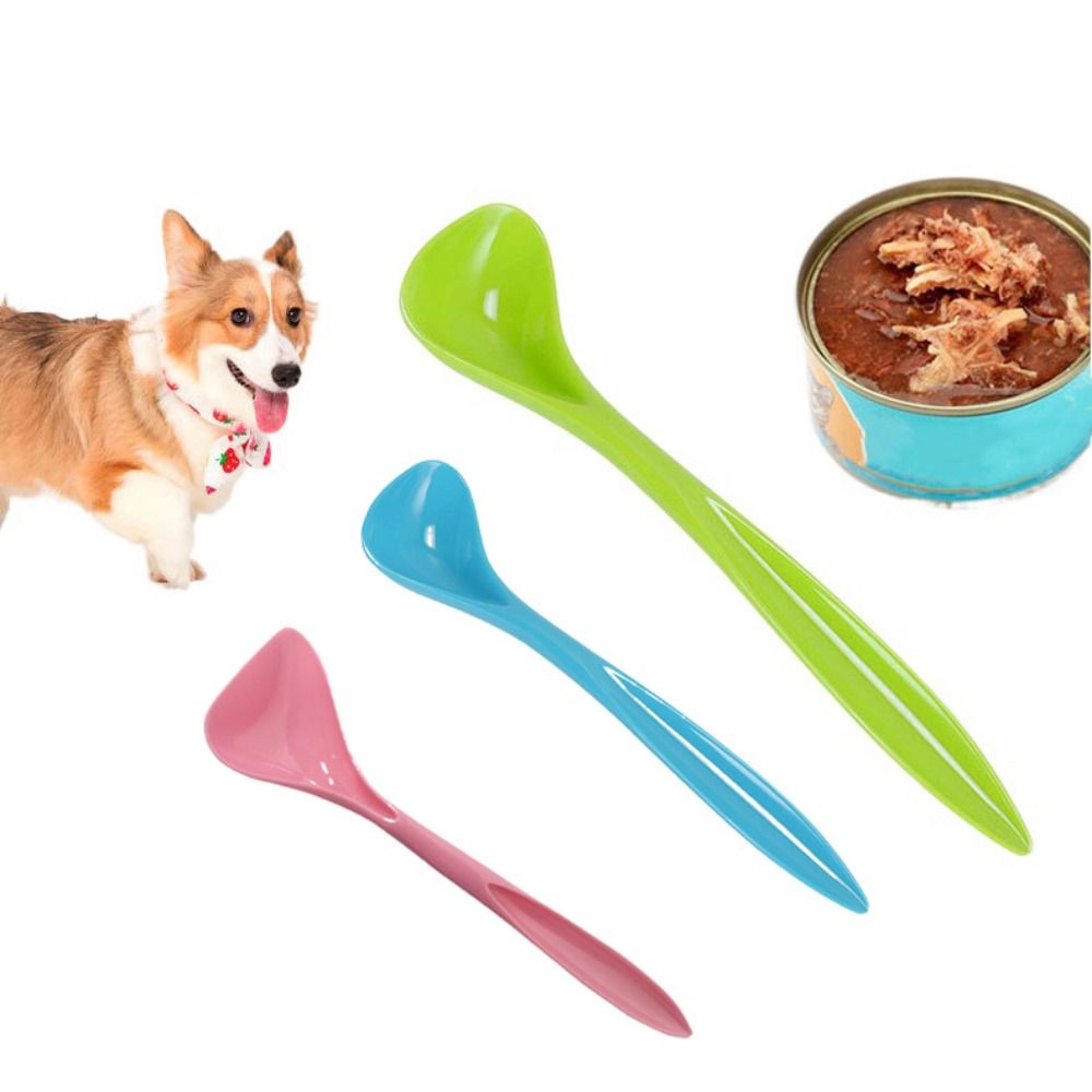 Pet Accessories Reusable Cat Wet Food Spoon Plastic Random Color Pet Mixing Spoon Washable Cat Can Spoon For Cats Kitten