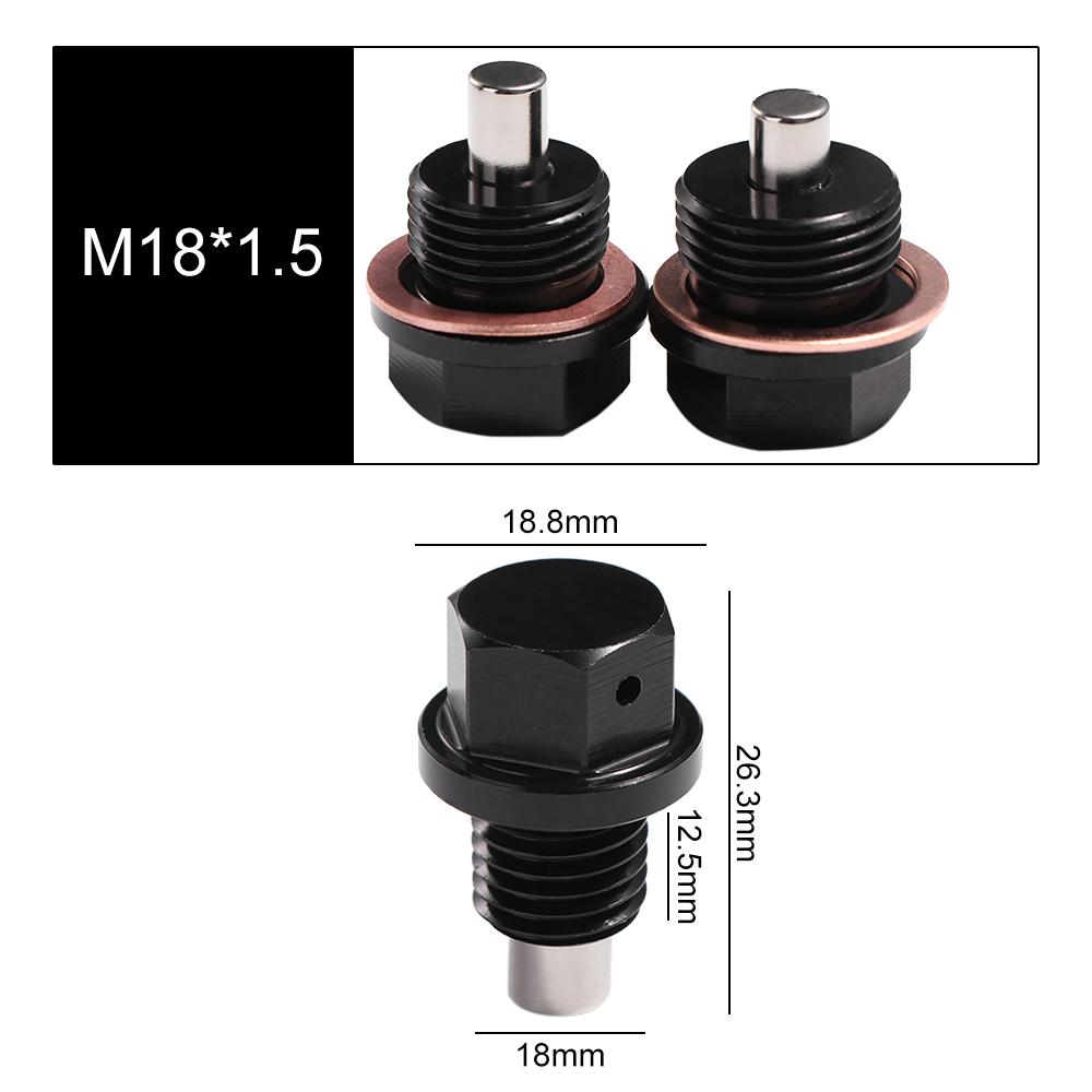 High Quality Aluminum Magnetic Oil Drain Plugs M12/M16/M20 Engine Engine Drain Nut Bolt Magnetic Smooth Sump Nut Screw Auto Accessories