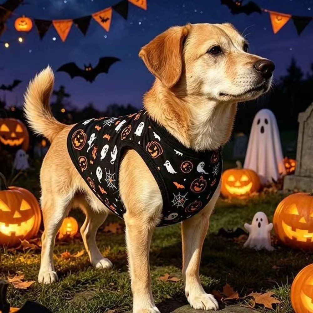 Cosplay Clothes Soft Breathable Halloween Pet Vest Stretchy Lightweight Dog Sunscreen Shirt Thin Cooling Jacket Daily Wear