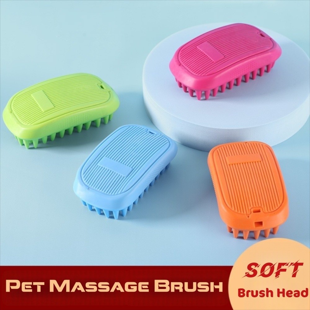 High Quality Soft Pet Bath Brush Silicone Flexible Design Massage Brush Hair Removal Deep Cleaning Grooming Brush for Dogs and Cats