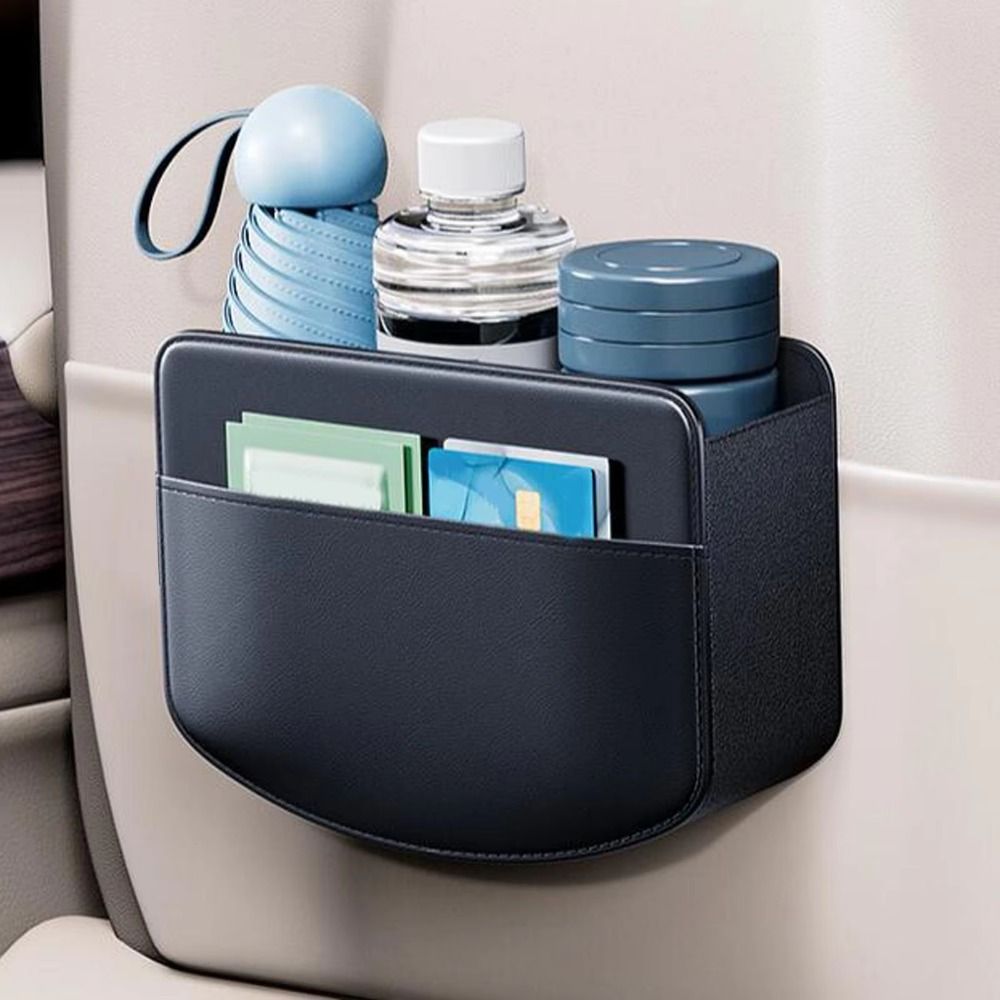 Portable Large Capacity Car Door Side Storage Box Space Saving Scratch Resistant Foldable Storage Bag Universal PU Car Sundries Bin Umbrella