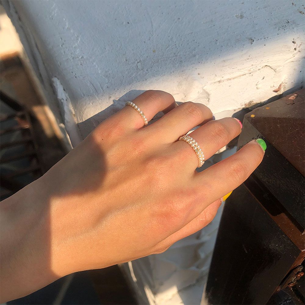 Elegant Minimalist Multi Beaded Natural Vintage Thumb Ring Finger Ring Fashion Accessories Jewelry Party Jewelry