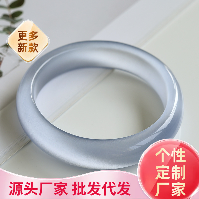 【Top Picks】White Cat's Eye Bracelet Fine White Cat's Eye Bracelet Fashion Crystal Bracelet Female Cat's Eye White Pink Green