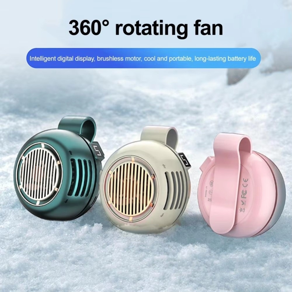Durable 5 Adjustable Speed Clip-On Waist Fan Mute Wearable Portable Cooling Clip Fan Rotatable Multi-functional Mini Electric Fans Camping