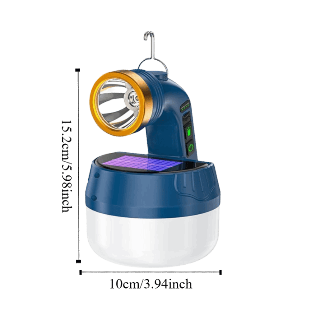 Emergency Rechargeable Portable LED Flashlight Lightweight Solar Recharge Rechargeable LED Lantern Long Lasting Waterproof Waterproof Lantern Wilderness