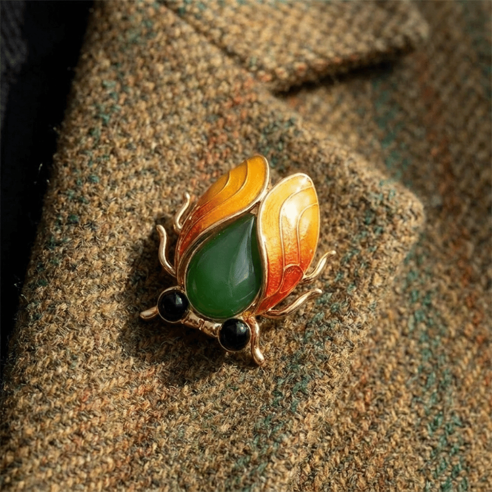 New Alloy Cicada Brooch Real-like Elegant Decor Insect Lapel Pin Decorative Chinese Style Brooch Party