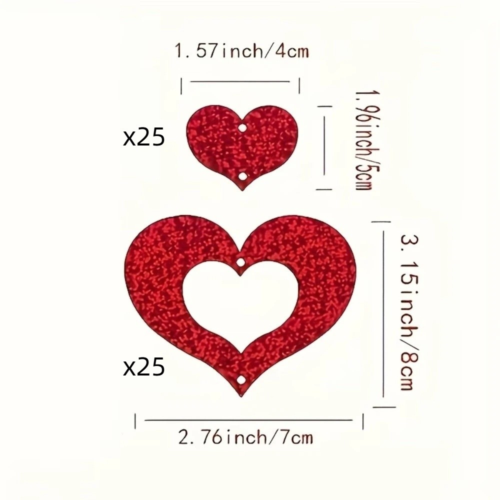 Birthday Decor Romantic Valentine's Day Love Pulling Decorations Party Supplies Love Flower Hanging Curtain DIY Wedding Heart String Garland Wedding