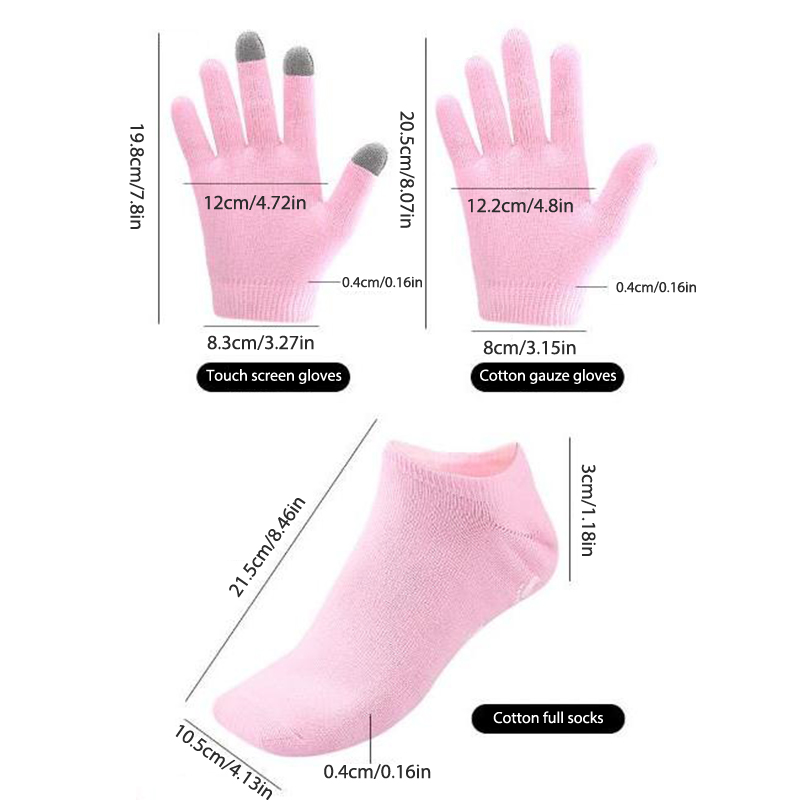 Wenefang Fashion 1Pair Reusable SPA Gel Socks gloves Moisturizing whitening exfoliating velvet smooth beauty hand foot care silicone socks