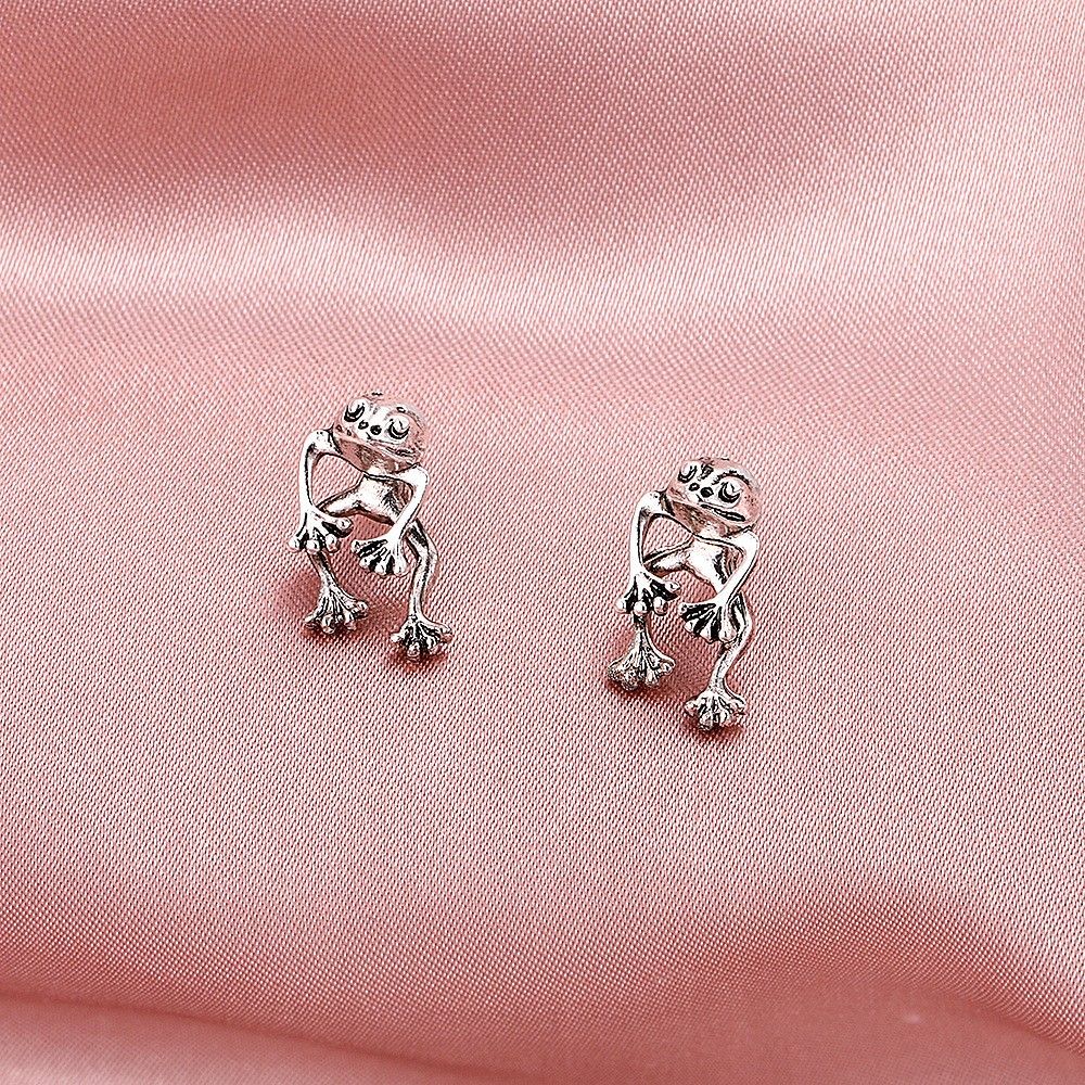 Girls Cute Ear Jewelry Creative Gift Green Women Stud Earrings Korea Style Earrings Animal Stud Earrings Piercing Ear Stud