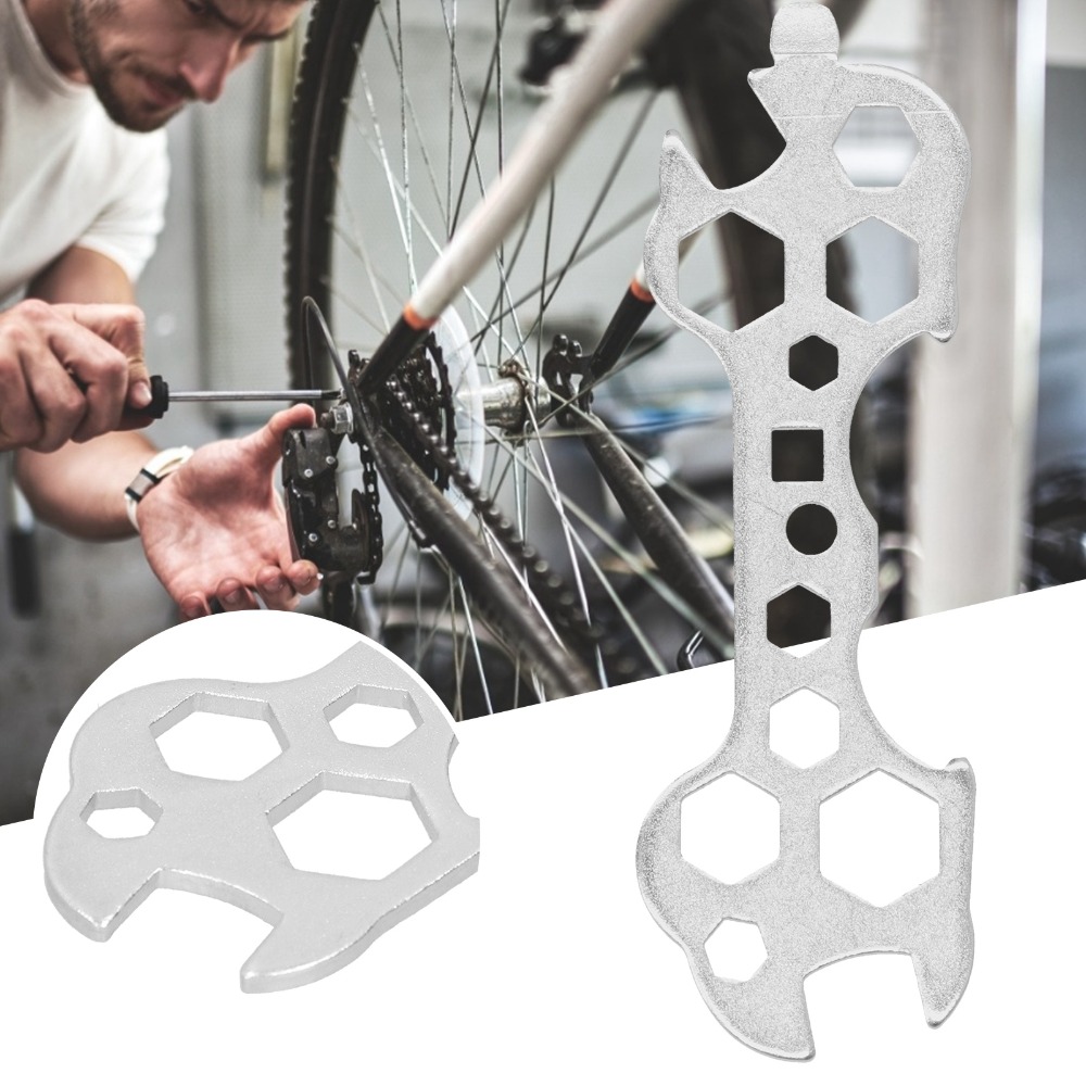 2PCS Durable 45# Steel Bicycle Wrench Porous 5-17MM Bike Wrench MultiFunctional Flat Wrench Cycling Accessory