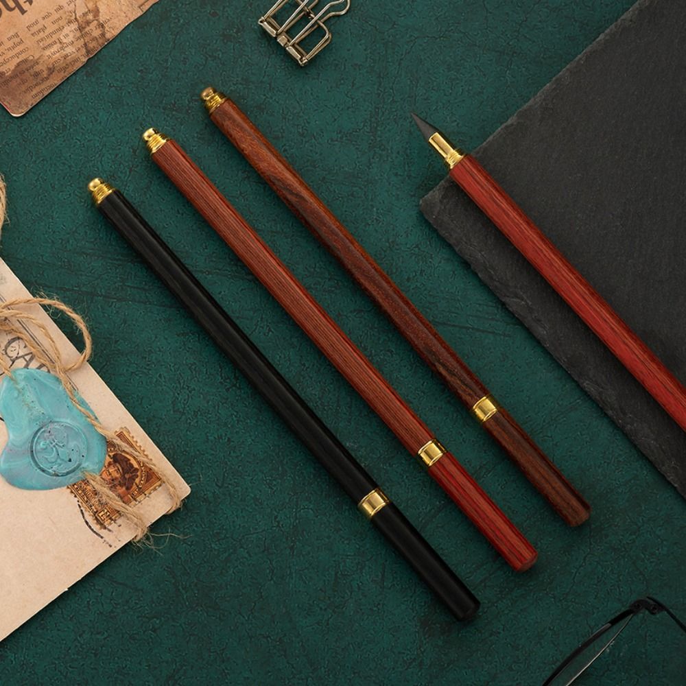 Office Supplies 0.5mm 3 Colors Wooden Pencil Portable Vintage Wooden Pencil Classical Smooth Eternal Pencil Classroom