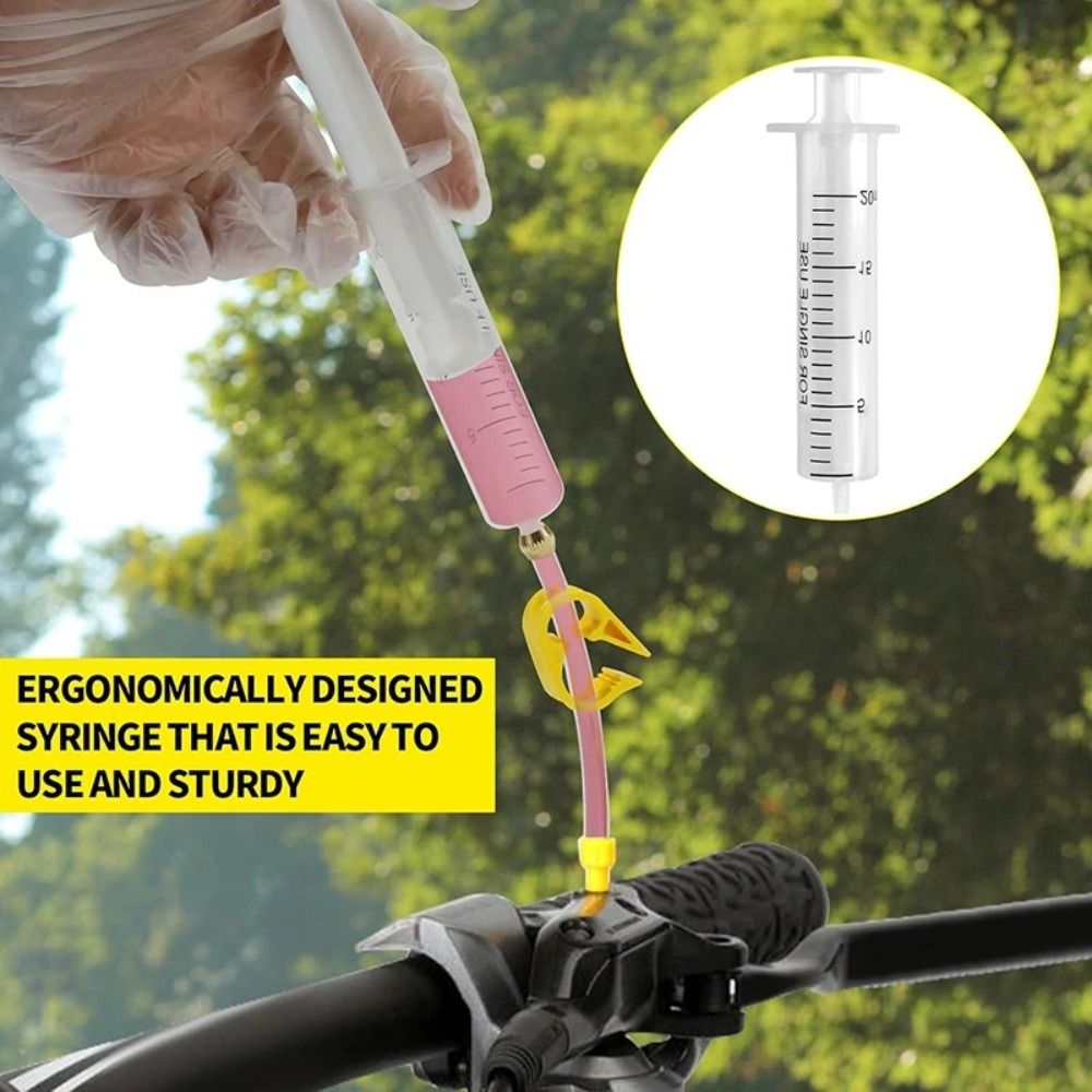 Durable Plastic Hydraulic Brake Oil Disc Tool Yellow High Performance Hydraulic Disc Brakes Tool Bicycle Brake Mineral Tool Bicycle Brake