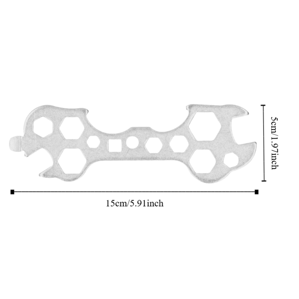 2PCS Durable 45# Steel Bicycle Wrench Porous 5-17mm Bike Wrench MultiFunctional Flat Wrench Cycling Accessory