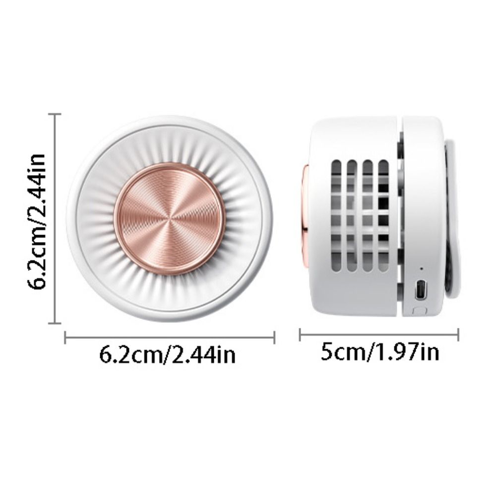 Compact Bladeless Clip-On Waist Fan 3 Adjustable Speed Mute Personal Cooling Clip Fan Rotatable Rechargeable Mini Electric Fans Indoor Outdoor Use