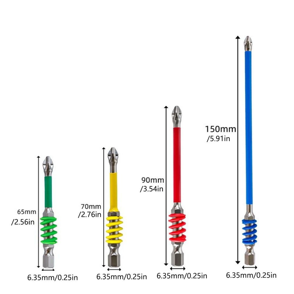 25/50/65/70/90/150mm PH2 Anti Slip Magnetic Batch Head Cross High Hardness Hand Drill Bit Screw Electric Screwdriver Set