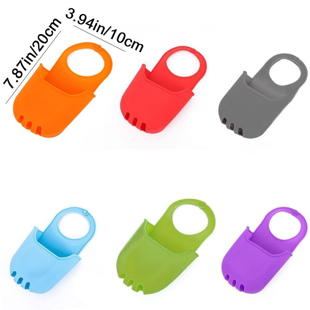 Creative Silicone PVC Plastic Soap Dish Candy Colors Folding Sink Hanging Storage Bag Soft Snap Fastener Sink Drain Rack Kitchen