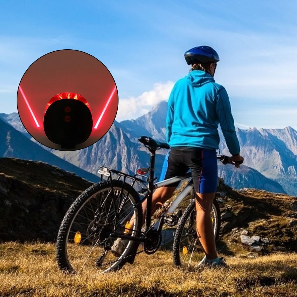 MTB For Night Riding LED Laser Lights Lamp Bicycle Modification Led Lights For Bike Safety Warning Lights Bicycle Lights Bike Tail Light Laser Taillights