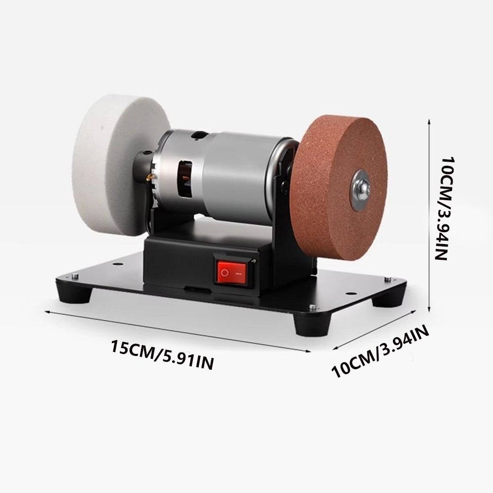 Desktop Grinder Dual Wheel Electric Small Sander Adjustable Speed Sturdy Base Mini Bench Grinder Motor-Driven Sanding Machine Polishing