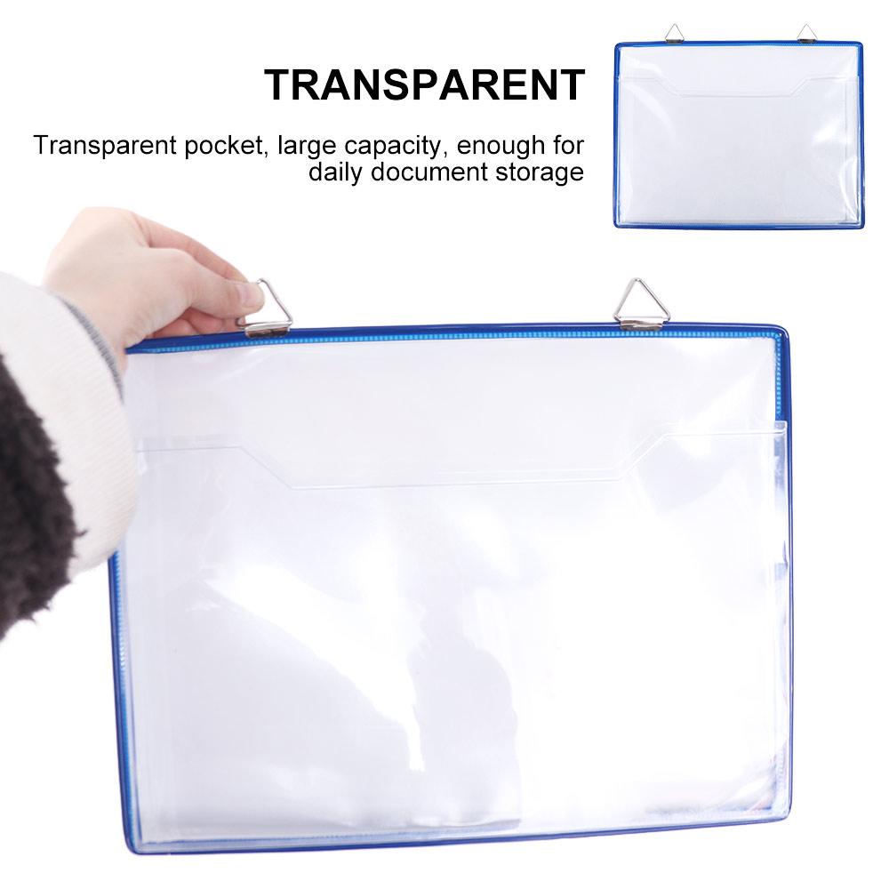 Portable Wall Hanging A4 Receipt Organizer Waterproof Water Resist Document Storage Bag Plastic PVC File Folder Home