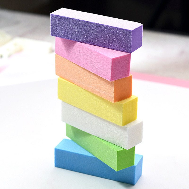 HOT 5 Pcs Buffing Sanding Nail Files Block Acrylic Professional Polishing Nails Tools Colorful 100/180 Sandpaper Pedicure Manicure