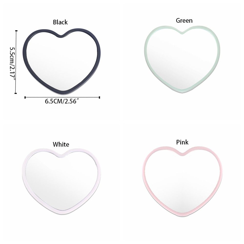 Simple Single-sided Heart-shaped Mirror High-definition Little Handheld Mirror Handheld Beauty Make-up Mirror Makeup Tool