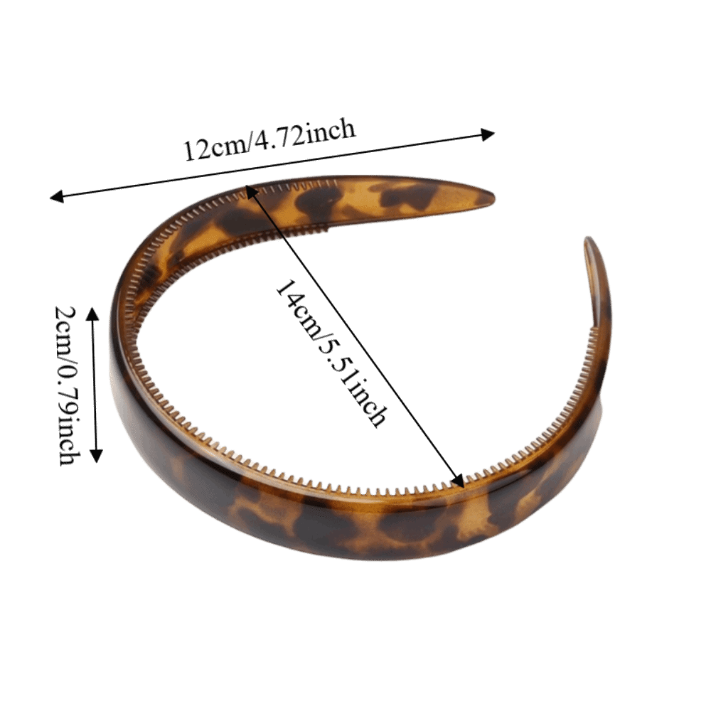 New Wide Retro Leopard Hair Hoop Simple Tortoiseshell Hair Hoop PC Hair Styling Non-slip Headband Party