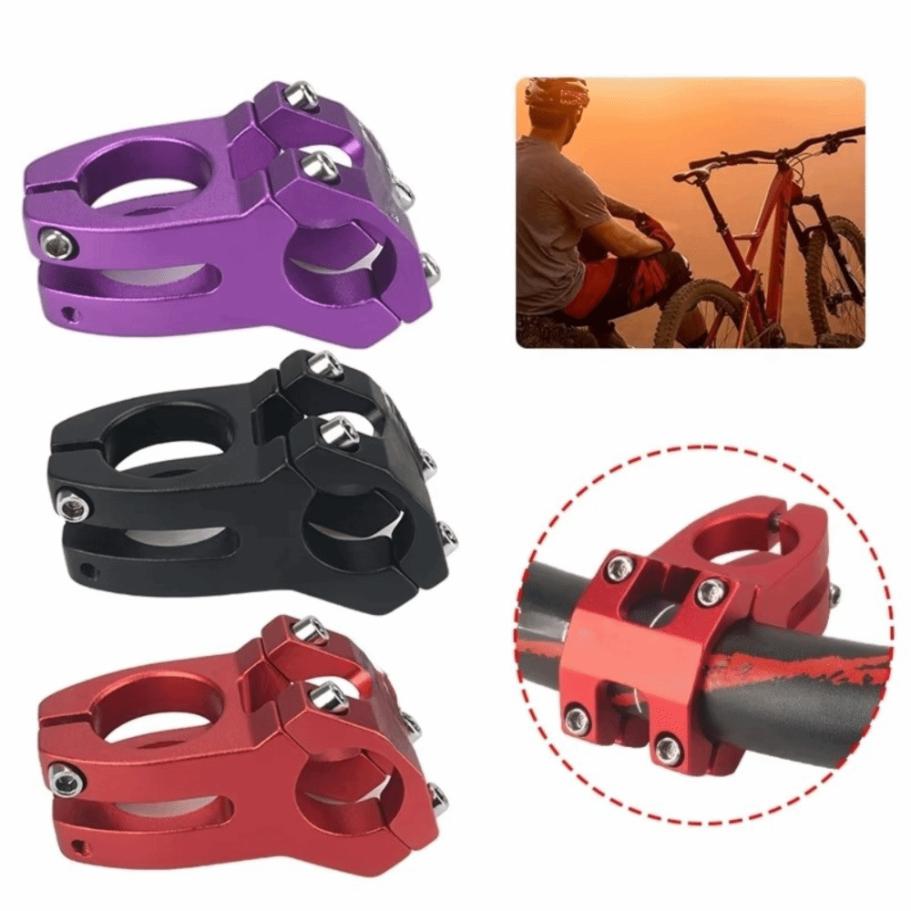 MTB Compatible 25.4/31.8mm Pipe Bicycle Handlebar Stem 45mm CNC Mountain Bike Stem Aluminum Alloy Bike Riser Stem Off-Road Use