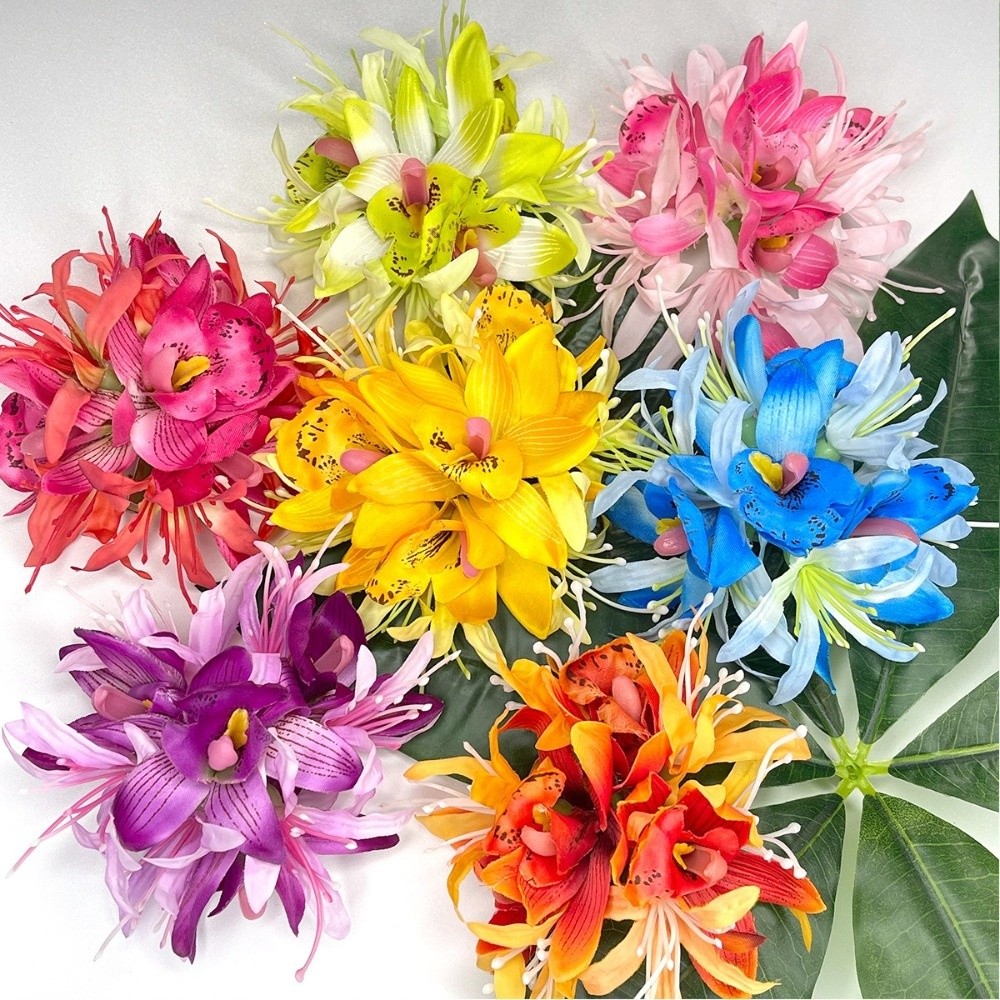 Fashion Vintage Flower Hair Clip Fabric Flower Side Clip Floral Hair Accessory Sweet Elegant Hawaiian Duckbill Clip Wedding